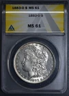 1883-O $1 MORGAN SILVER DOLLAR KM# 110 ANACS MS 61 A7832