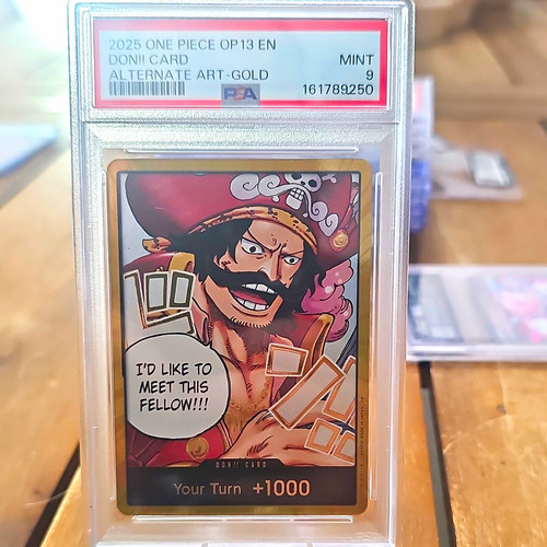 PSA 9 One Piece OP13 English DON!! Alt Art Gold Gol D. Roger 2025 #161789250