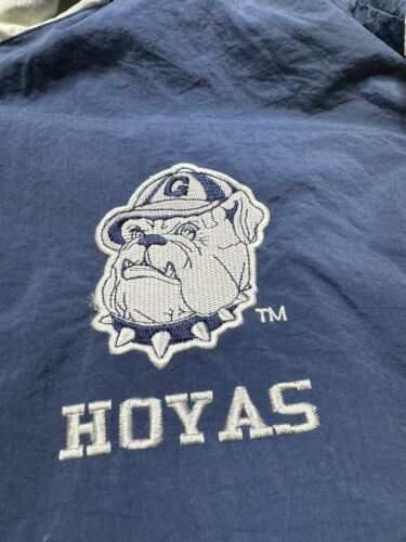 Giacca frangivento vintage Georgetown Hoyas anni '90 Starter uomo grande blu vintage - Foto 4 di 6