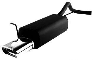 muffler for Seat Ibiza 6L 1.4 TDI 55kW 2002-2008 Single Oval Tip 145x75mm