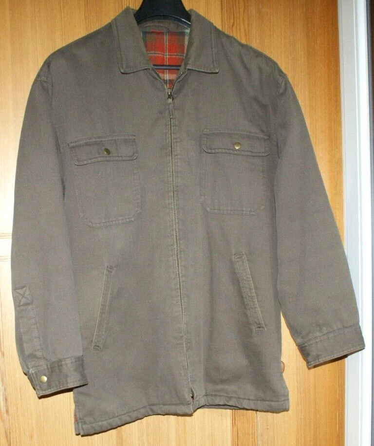 VESTE homme Tissu effet Cotelé  Couleur Marron - Taille M - Intérieur écossais - Photo 4/4