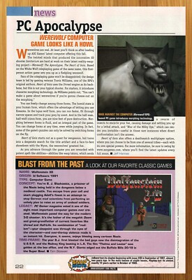 1999 Werewolf The Apocalypse Heart of Gaia PC Print Ad/Poster Video Game Art 90s