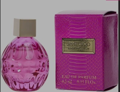 JIMMY CHOO ROSE PASSION EAU DE PARFUM MINI SPLASH FOR WOMEN 0.15 Oz / 4.5 ml NEW