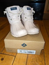 Sperry Top Sider Duck Boot Children 8M Blush Pink Girls Saltwater