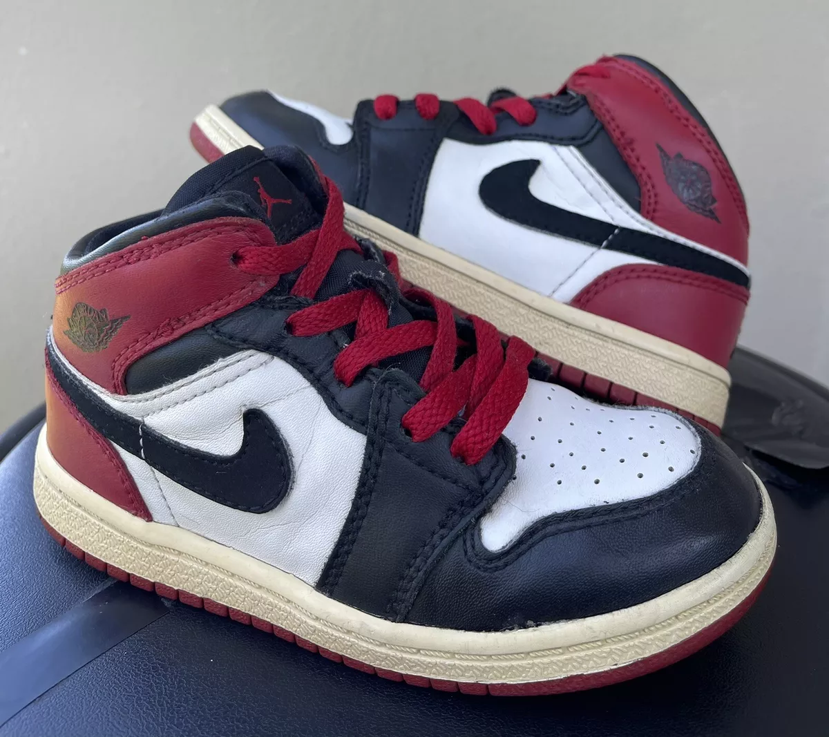 RARE 2007 Nike Air Jordan I 1 Sz 8.5c Baby Black Toe Old Love Chicago High Og TD
