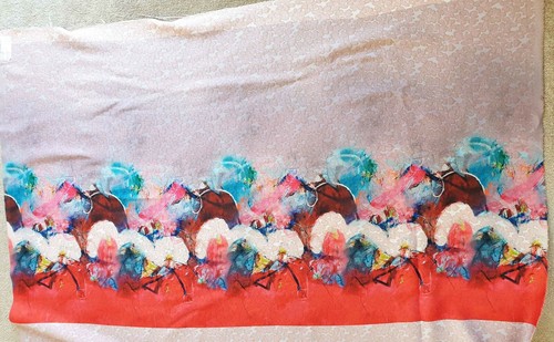 VERY RARE! Brand new digitally printed jacquard fabric panels width 140cm by75cm - Picture 3 of 7