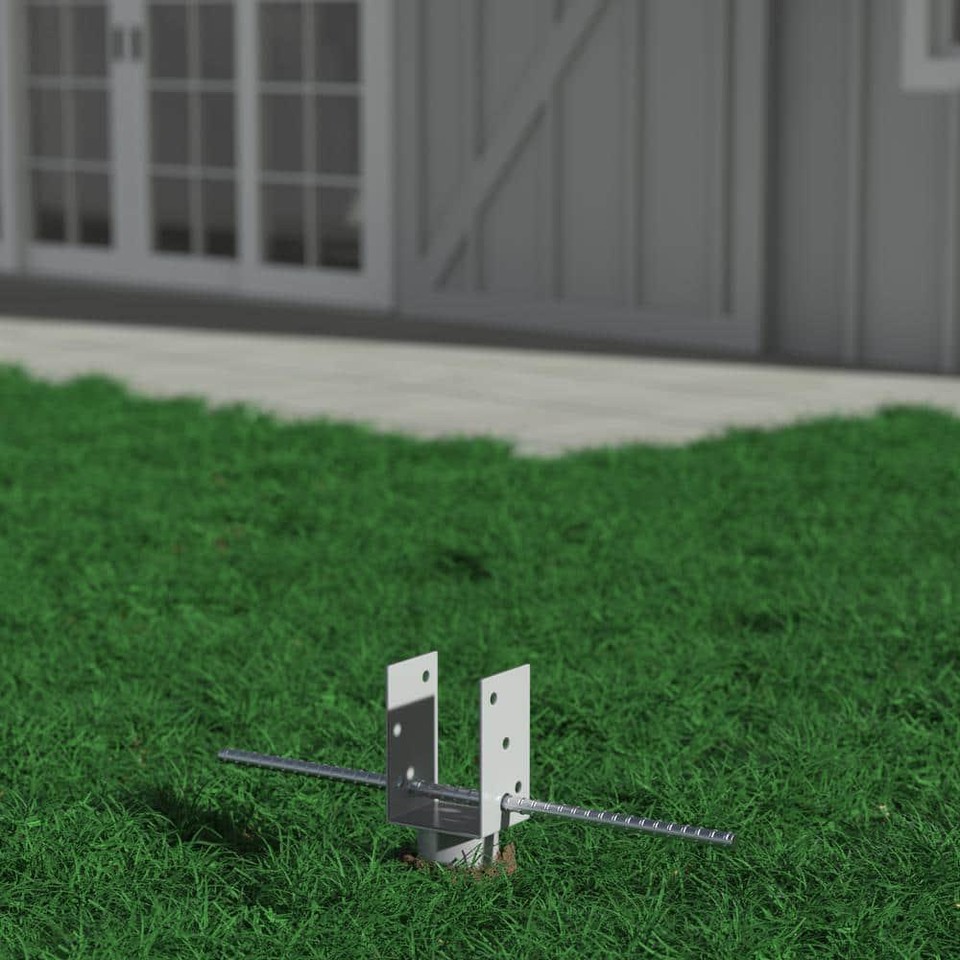 Mailbox Post Anchor Mail Box Post Base Steel Spike NoDig Ground Screw