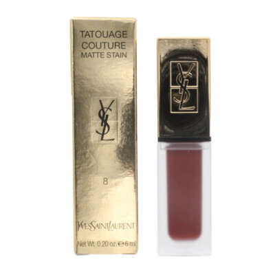 YSL Burgundy Lip Stain Tatouage Couture Matte Black Red Code