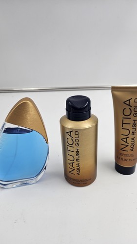 NAUTICA AQUA RUSH GOLD set New - Picture 4 of 8