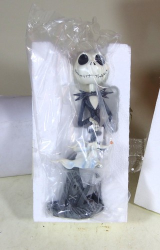 Nightmare Before Christmas Bobble Head Jack And Zero Head Knocker Neca 2004 - Picture 5 of 8