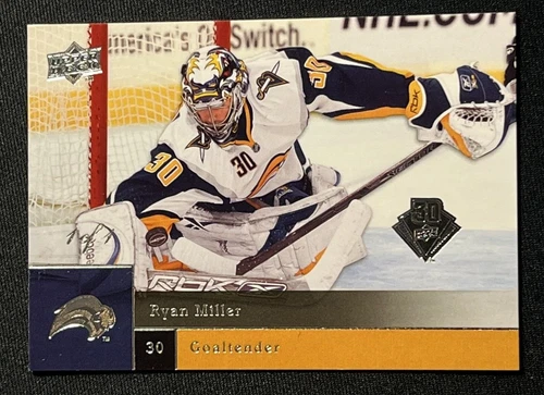 Ryan Miller True 1/1 Upper Deck 30th Anniversary Buyback Hockey Card 9 Sabres