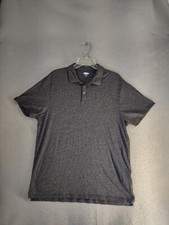 Old Navy Mens Shirt XL Gray Polo Soft Washed Short Sleeve Collared Solid Casual