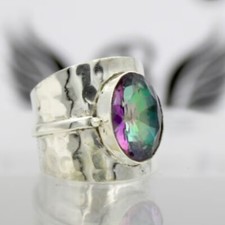 Natural Amethyst 925 Sterling Silver Ring Handmade Gift For christmas A-482