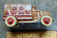 Barclay Slush U.S.Army Truck,2 1 2 inches ,1930s
