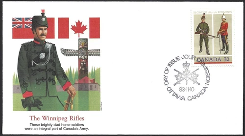 🍁Canada   #1008   "ARMY REGIMENTS"       Brand New 1983 Fleetwood Cover