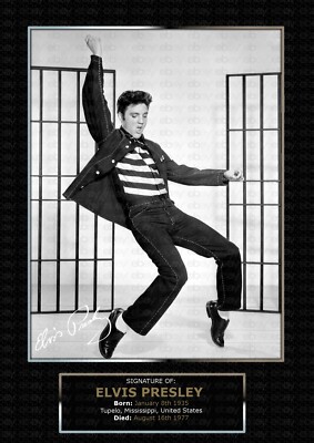 ELVIS PRESLEY - Jailhouse Rock - ORIGINAL A4 PHOTO PRINT