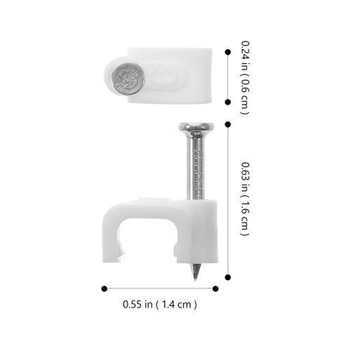 500 Pcs Wire Clamping Buckle Mounting Cable Tacks Wall Clips Outdoor - 第 11/12 張圖片