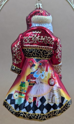 2005 CHRISTOPHER RADKO BOLSHOI BROCADE 1012753 7" GLASS ORNAMENT SANTA - Picture 6 of 12