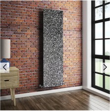 Sequin Black & Silver Glitter Magnetic Radiator Cover - Heat Save Technology UK