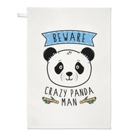 Beware VerrüCkte Panda Mann Geschirrtuch SpüLlappen - Lustig Tiere Süß