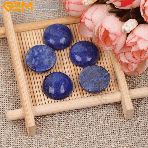 5Pcs Blue Lapis Lazuli CAB Cabochon Beads For Jewelry Ring Pendant Making - Picture 37 of 38