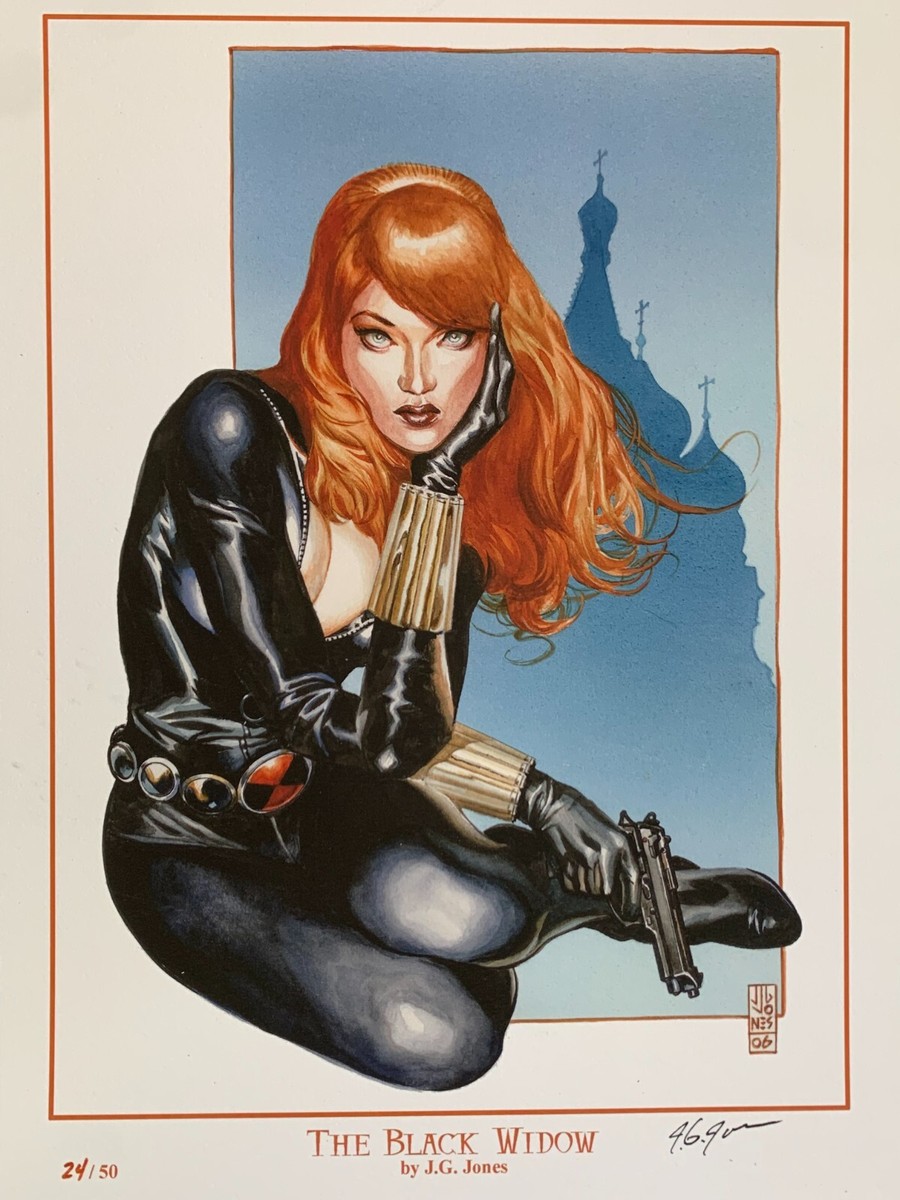 アメコミリーフ Black Widow #7 CGC 9.8 THE BLACK WIDOW Limited Edition 24/50 print signed by artist