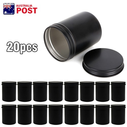20X Black Candle Making Tins 200ml Empty Storage Jars with Screw Lids AU Stock - Picture 16 of 16