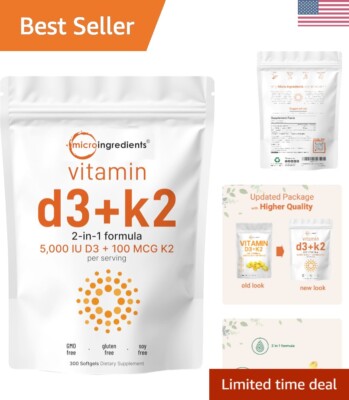 Holistic Vitamin D3 K2 Supplement - Supports Heart, Immunity & Joint Function