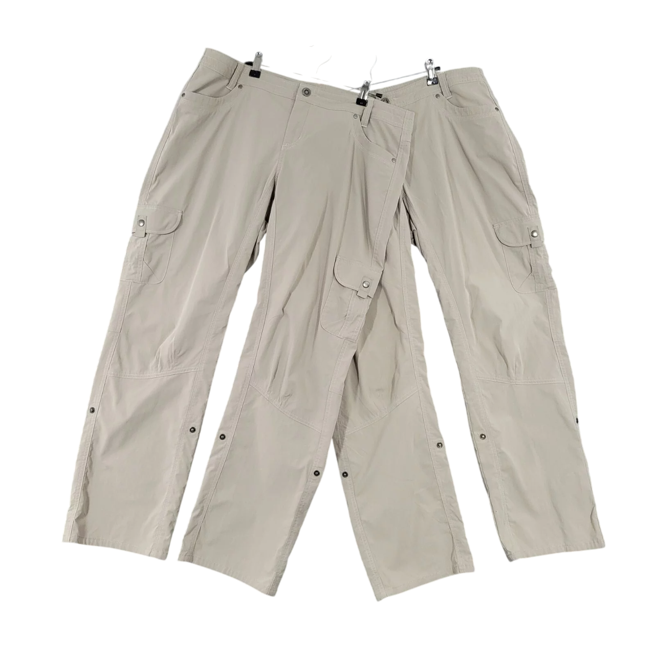 Lot of 2 KUHL 6065 Beige Splash Roll-Up Pant Convertible Cargo Gorpcore SIZE 16S