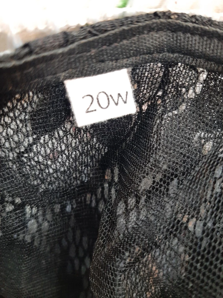 woman dress black lace plus size 20W sheer short sleeve midi - Image 4 of 4