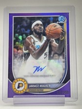 JARACE WALKER 2025-26 BOWMAN CHROME AUTO PURPLE REFRACTOR /250 PACERS Q3882
