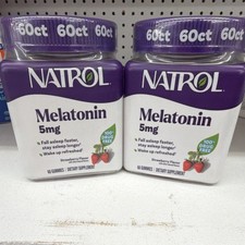 Natrol Melatonin Sleep Support Strawberry Gummies 5mg Dairy-Free 60 Count