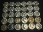 Lot Of 30 1965-1969 40% Silver Kennedy Half Dollars
