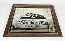 Canadian Mist Whisky Wood Framed Mirror 20x15