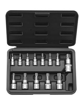 VEVOR Torx Bohrer Steckschlüsselsatz 13 tlg. Stern T8-T60 S2 Legierungsstahl