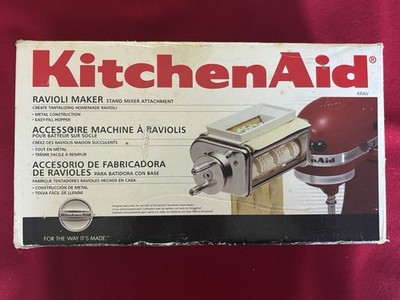 KitchenAid KRAV Ravioli Maker Attachment Used Missing Hopper + Extra