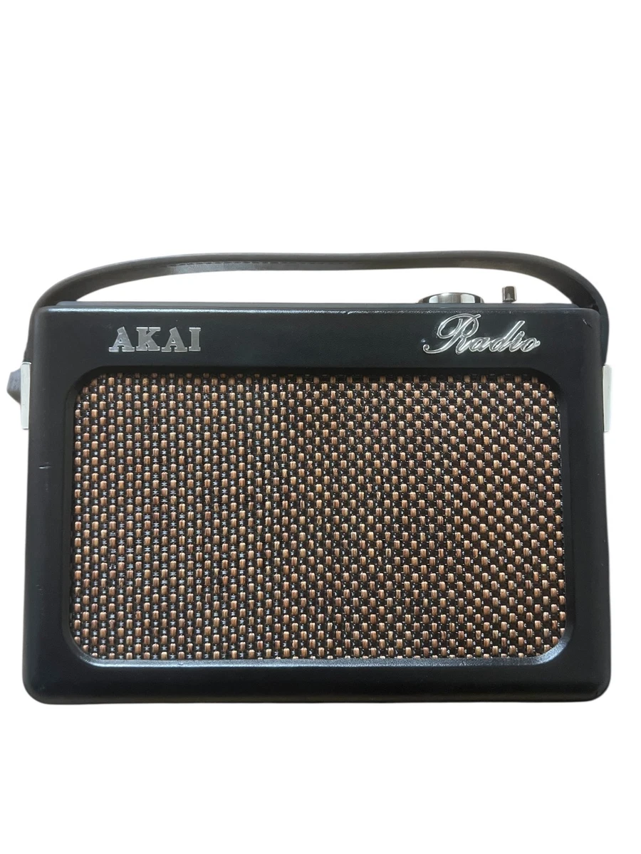 Radio Portable AKAI Design Rétro Rouge - FM/AM, AUX, USB, SD, MP3, Antenne Télescopique Et Prise Casque