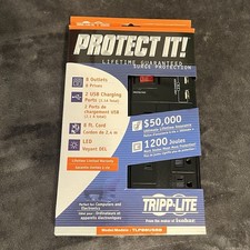 Tripp Lite Protect It 8-Outlet Surge Protector 2 USB, 8 ft Cord, 1200J