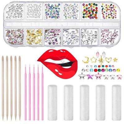 377 Pieces Tooth Gem for Teeth Jewelry Kit DIY Fashionable Artificial Crystal...