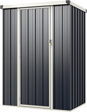 Casetta Da Giardino 1 M², Capanno Attrezzi in Metallo Zincato Con Porta Bloccabi