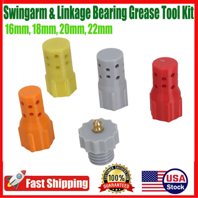 5pcs Swingarm & Linkage Bearing Grease Tool Kit 16 18 20 22mm Motorcycle US