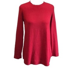 J. Jill Women's XSmall Petite Red Crew Neck Cozy Sweater Feminine Festive