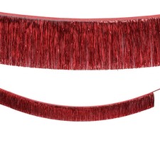 9 Ft. Red Ready-to-Hang Metallic Tinsel Fringe Garland