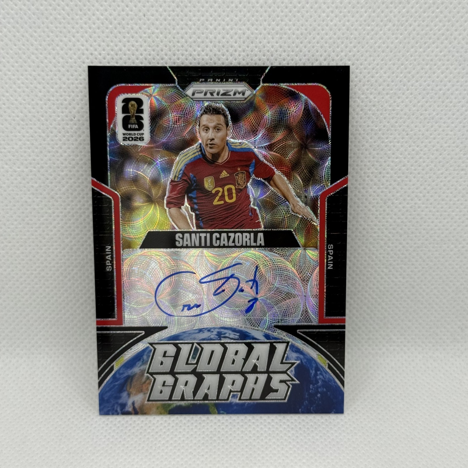 Santi Cazorla 2026 Panini Prizm World Cup FIFA Choice Black Auto 1/1 KZ 02
