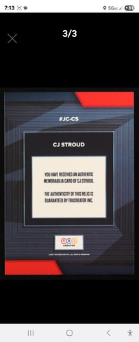 2024 Tru Creator CJ Stroud Jumbo 5×7 Patch Card - Bild 3 von 6