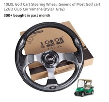 10l0l 12.5 Carbon Fiber Golf Cart Steering Wheel For Yamaha Ezgo Club Car-gray