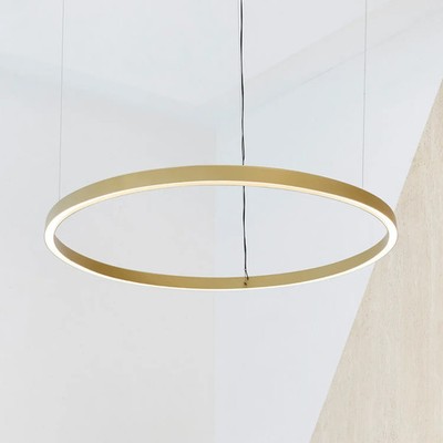Luceplan Compendium Circle Hängeleuchte Deckenleuchte LED 110cm messing Lampe