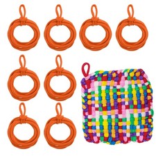 50 Pcs Potholder Loom Refill Loops, Elastic Potholder Weaving Loops, Orange