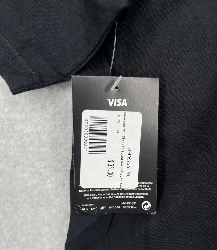 Camiseta Baltimore Ravens Nike Joe Flacco NFL Super Bowl para hombre talla XL (Negro) nueva con etiquetas Foto 3 de 4
