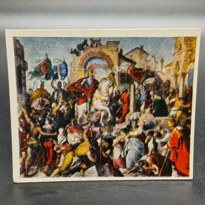 medieval cigarettes 1910s Barbarossa Enters Milan German Medieval History Tobacco Cigarette  Card